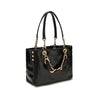 Black Calf Leather Shoulder Bag