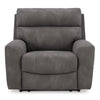 Power Leather Look Recliner