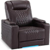 Power Leather Look Recliner