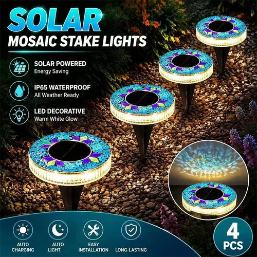 GlowPath™ Solar Lights ✨🌙 — Mosaic Beauty for Every Pathway