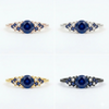 Blue Sapphire Cluster Ring