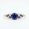 Blue Sapphire Cluster Ring